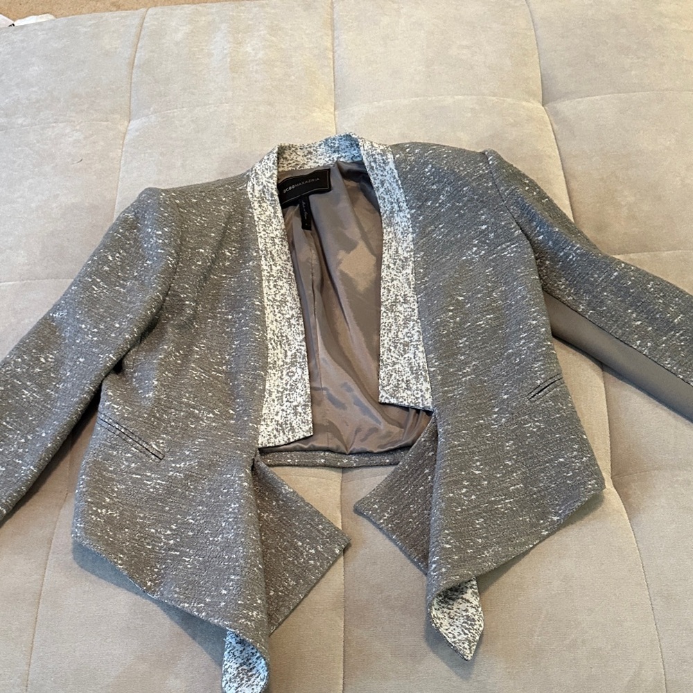 BCBGMaxAzria Women's Gray Speckled Blazer